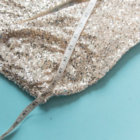 NEW Fashion Nova Luxe Gina Silver Sequin One Shoulder Thigh Slit Formal Dress 1X - Picture 7 of 10